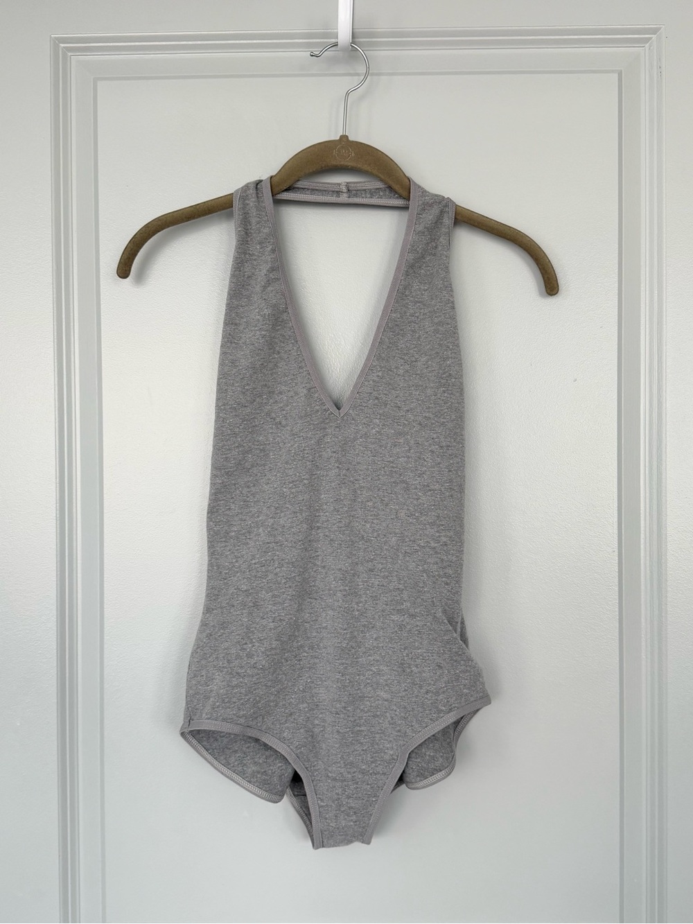 American Apparel Gray Sleeveless V-Neck Kids Bodysuit